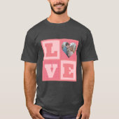 Valentijnsdag romantisch roze liefde hart foto t-shirt (Voorkant)