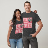 Valentijnsdag romantisch roze liefde hart foto t-shirt (Unisex)