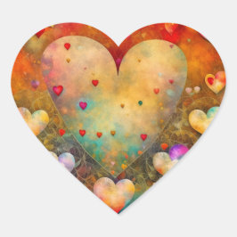 Valentijnsdag romantische aandenken hart sticker