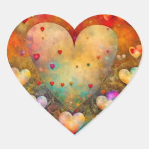 Valentijnsdag romantische aandenken hart sticker