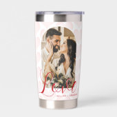 Valentijnsdag Romantische Boog Aangepaste Foto Geïsoleerde Drinkbeker (Links)