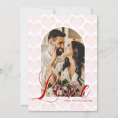 Valentijnsdag Romantische Boog Aangepaste Foto Kaa Feestdagenkaart (Voorkant)