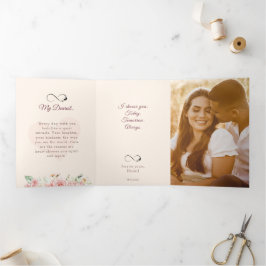 Valentijnsdag Romantische Drievoudige Foto Liefdes Drieluik Wenskaart