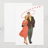  Valentijnsdag, Romantische drijvende harten Feestdagenkaart (Voorkant / Achterkant)