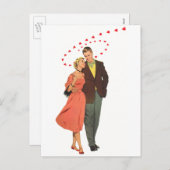  Valentijnsdag, Romantische drijvende harten Feestdagenkaart (Voorkant / Achterkant)