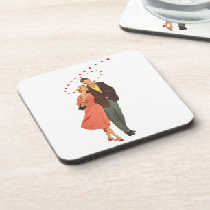  Valentijnsdag, Romantische drijvende harten Onderzetter