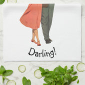  Valentijnsdag, Romantische drijvende harten Theedoek (Gevouwen)