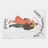  Valentijnsdag, Romantische drijvende harten Theedoek (Horizontaal)