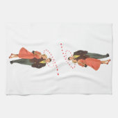  Valentijnsdag, Romantische drijvende harten Theedoek (Horizontaal)