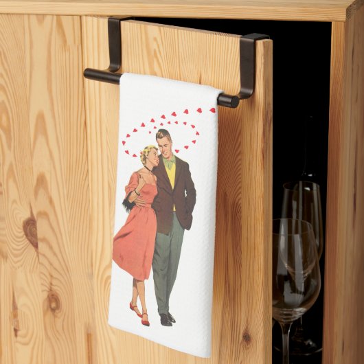  Valentijnsdag, Romantische drijvende harten Theedoek (Derde Gevouwen)