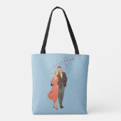 Valentijnsdag, Romantische drijvende harten Tote Bag (Achterkant)