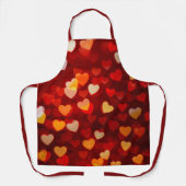 Valentijnsdag Romantische Hart Print Patroon Schort (Voorkant)