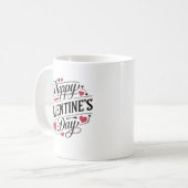 Valentijnsdag romantische liefde citeert typografi koffiemok (Voorkant links)