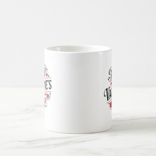 Valentijnsdag romantische liefde citeert typografi koffiemok (Center)