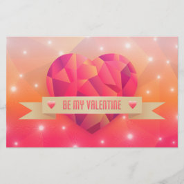 Valentijnsdag romantische liefde modern briefpapier