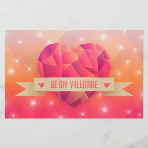 Valentijnsdag romantische liefde modern briefpapier