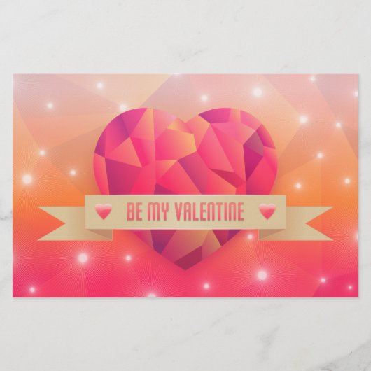 Valentijnsdag romantische liefde modern briefpapier (Voorkant)