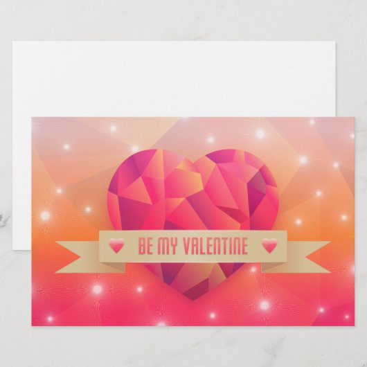 Valentijnsdag romantische liefde modern briefpapier (Voorkant / Achterkant)