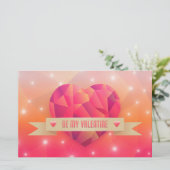 Valentijnsdag romantische liefde modern briefpapier (Staand voorkant)