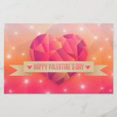 Valentijnsdag romantische liefde modern briefpapier (Voorkant)