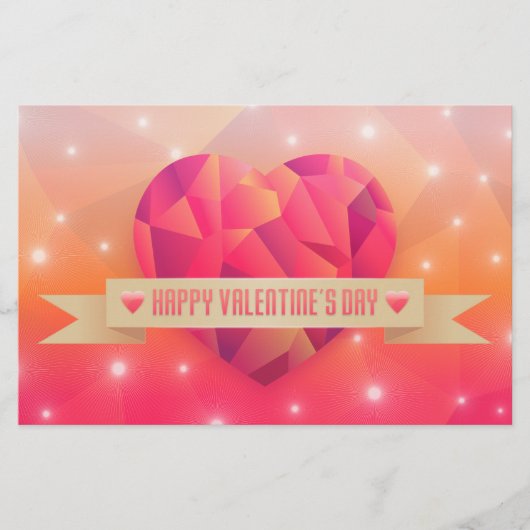 Valentijnsdag romantische liefde modern briefpapier (Voorkant)