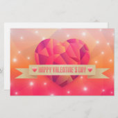 Valentijnsdag romantische liefde modern briefpapier (Voorkant / Achterkant)