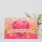 Valentijnsdag romantische liefde modern briefpapier (Staand voorkant)