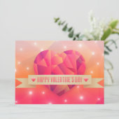 Valentijnsdag romantische liefde modern feestdagenkaart (Staand voorkant)