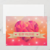 Valentijnsdag romantische liefde modern feestdagenkaart (Voorkant / Achterkant)