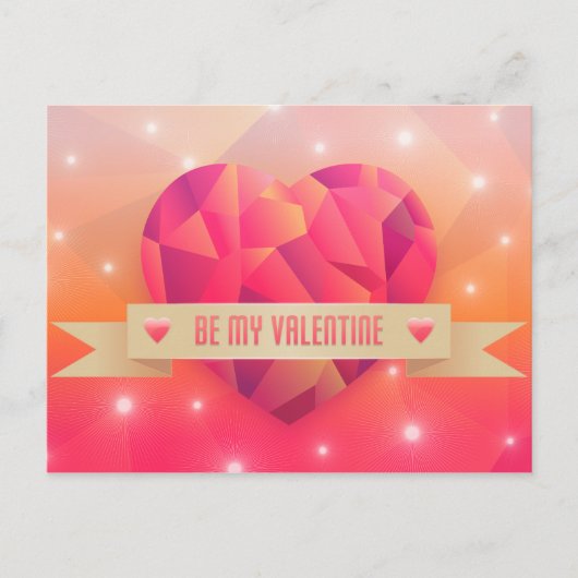 Valentijnsdag romantische liefde modern feestdagenkaart (Voorkant)