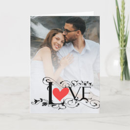 Valentijnsdag Romantische Liefdesfotokaart Kaart