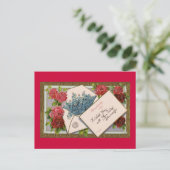 Valentijnsdag Romantische Rode Rozen Kaart (Staand voorkant)