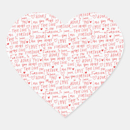 Valentijnsdag Romantische woorden Hart Sticker
