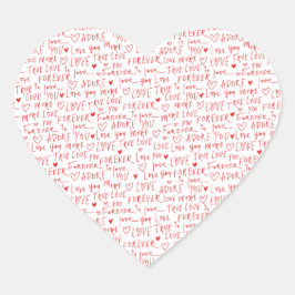 Valentijnsdag Romantische woorden Hart Sticker