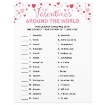 Valentijnsdag rond de wereld spel