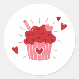 Valentijnsdag Rond Ronde Sticker