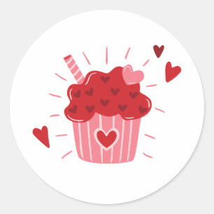 Valentijnsdag Rond Ronde Sticker
