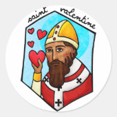 Valentijnsdag Ronde Sticker (Voorkant)