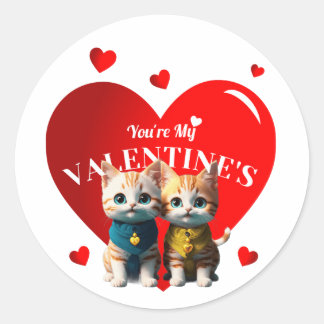 Valentijnsdag Ronde Sticker