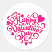 Valentijnsdag Ronde Sticker (Voorkant)