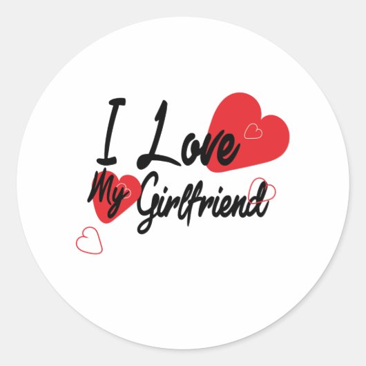 Valentijnsdag Ronde Sticker (Voorkant)