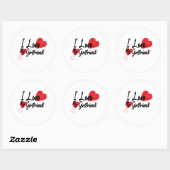 Valentijnsdag Ronde Sticker (Vel)