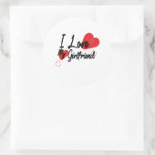 Valentijnsdag Ronde Sticker (Tas)