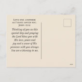 Valentijnsdag Rood Bloemen Bijbel Verse Christelij Feestdagenkaart (Achterkant)