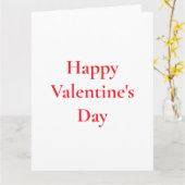 Valentijnsdag Rood Cute Kleurrijk Romantisch 2025 Kaart (Gele Bloem)