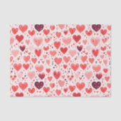 Valentijnsdag rood en roze harten tissuepapier (Voorkant)