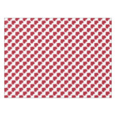 Valentijnsdag rood en wit hart patroonliefde tafelkleed (Voorkant (Horizontaal))