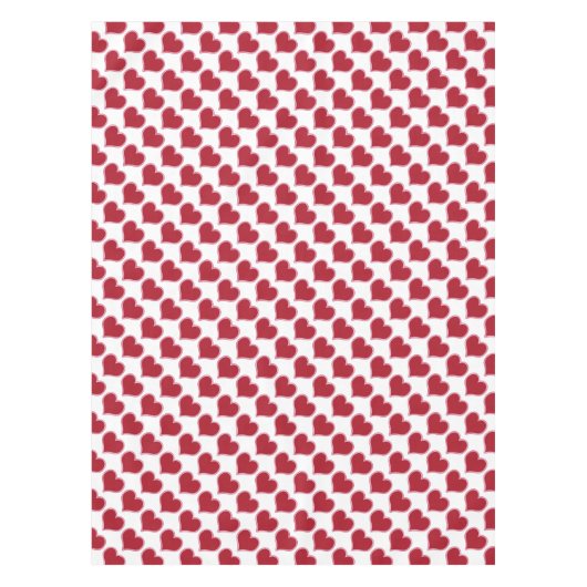 Valentijnsdag rood en wit hart patroonliefde tafelkleed (Voorkant)