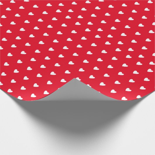 Valentijnsdag Rood en wit harten Cadeaupapier (Hoek)