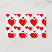 Valentijnsdag rood en wit visitekaartje (Achterkant)